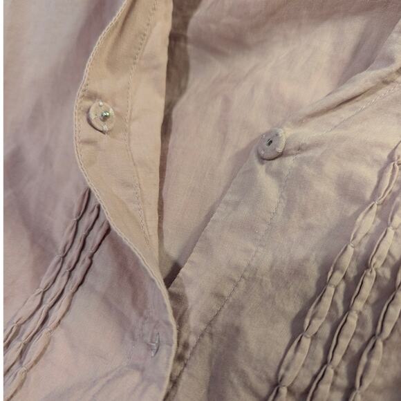 Sundance Cotton Pink Purple Snap Up Blouse Size 14 - Picture 3 of 5